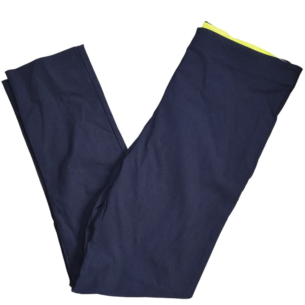 Gretchen Scott Pants Womens Medium Blue Casual Gripe Less Pull On Viscose Poly